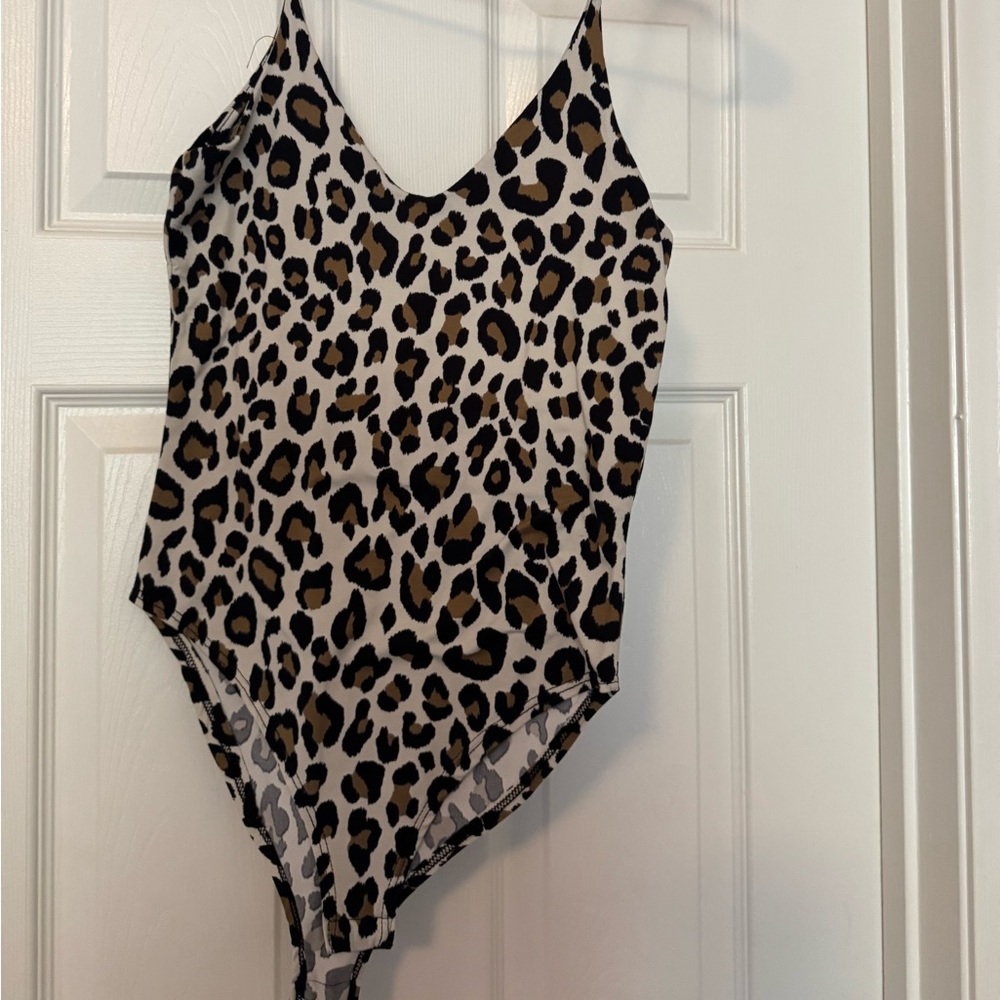 Leopard Print One-Piece Swimsuit